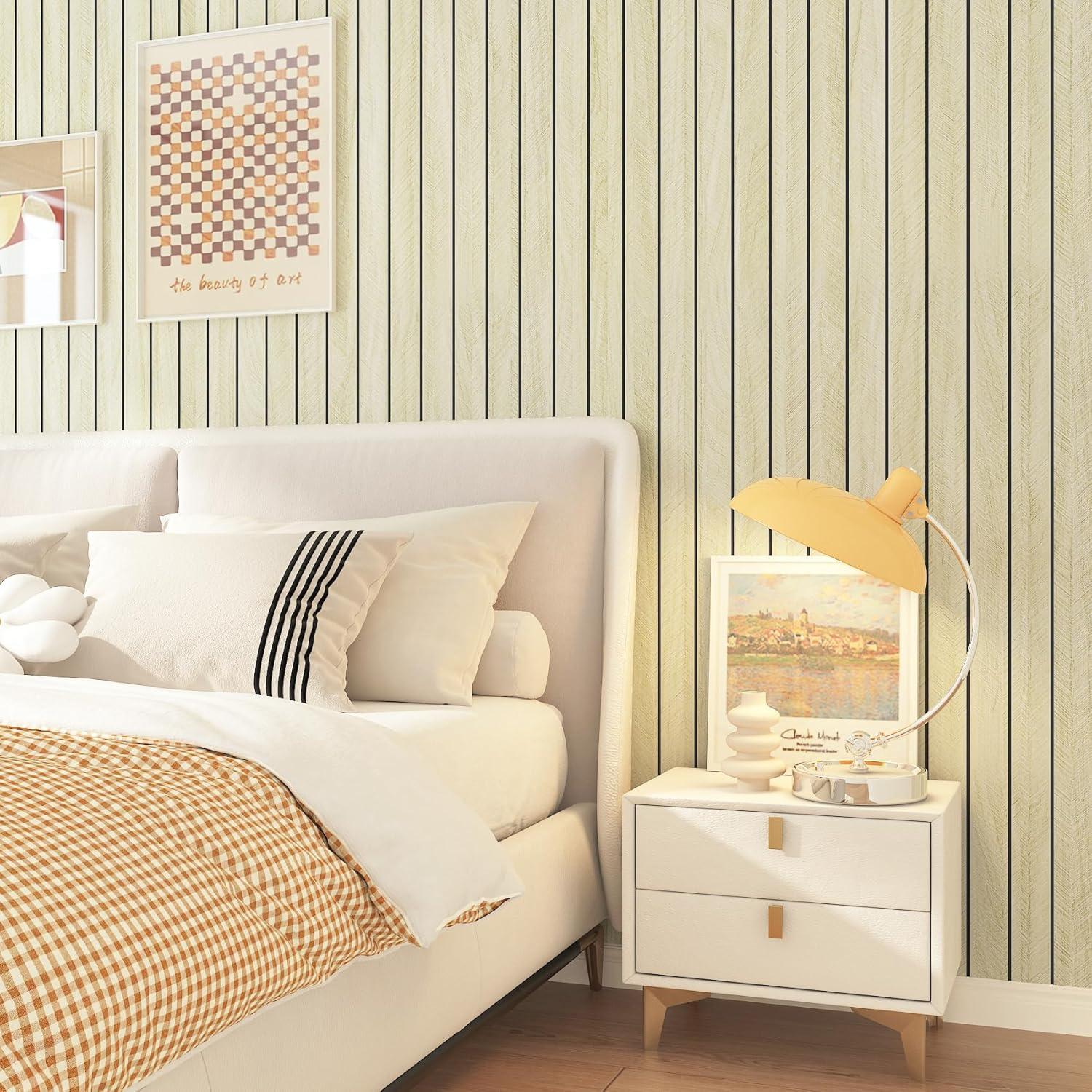 Panel de Pared Autoadhesivo LaCheery 3D Beige 60x400cm