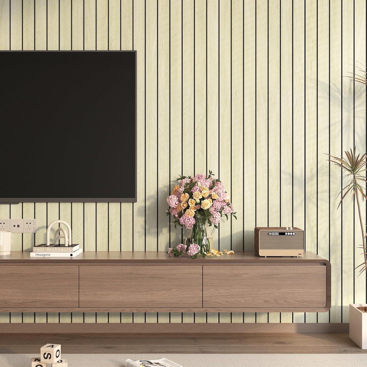 Panel de Pared Autoadhesivo LaCheery 3D Beige 60x400cm