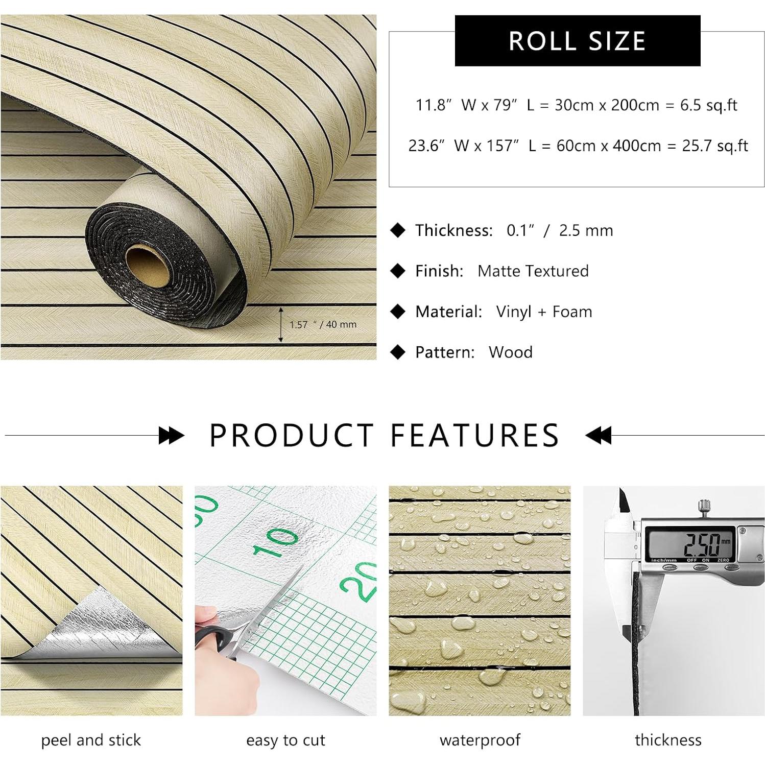 Panel de Pared Autoadhesivo LaCheery 3D Beige 60x400cm