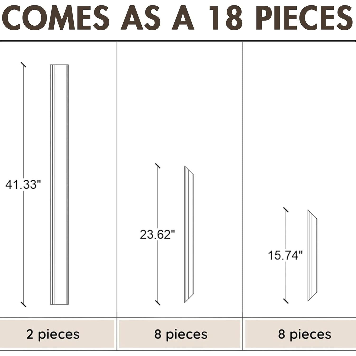 Paneles de Madera Decorativa Autoadhesivos TUALCA 72x14cm