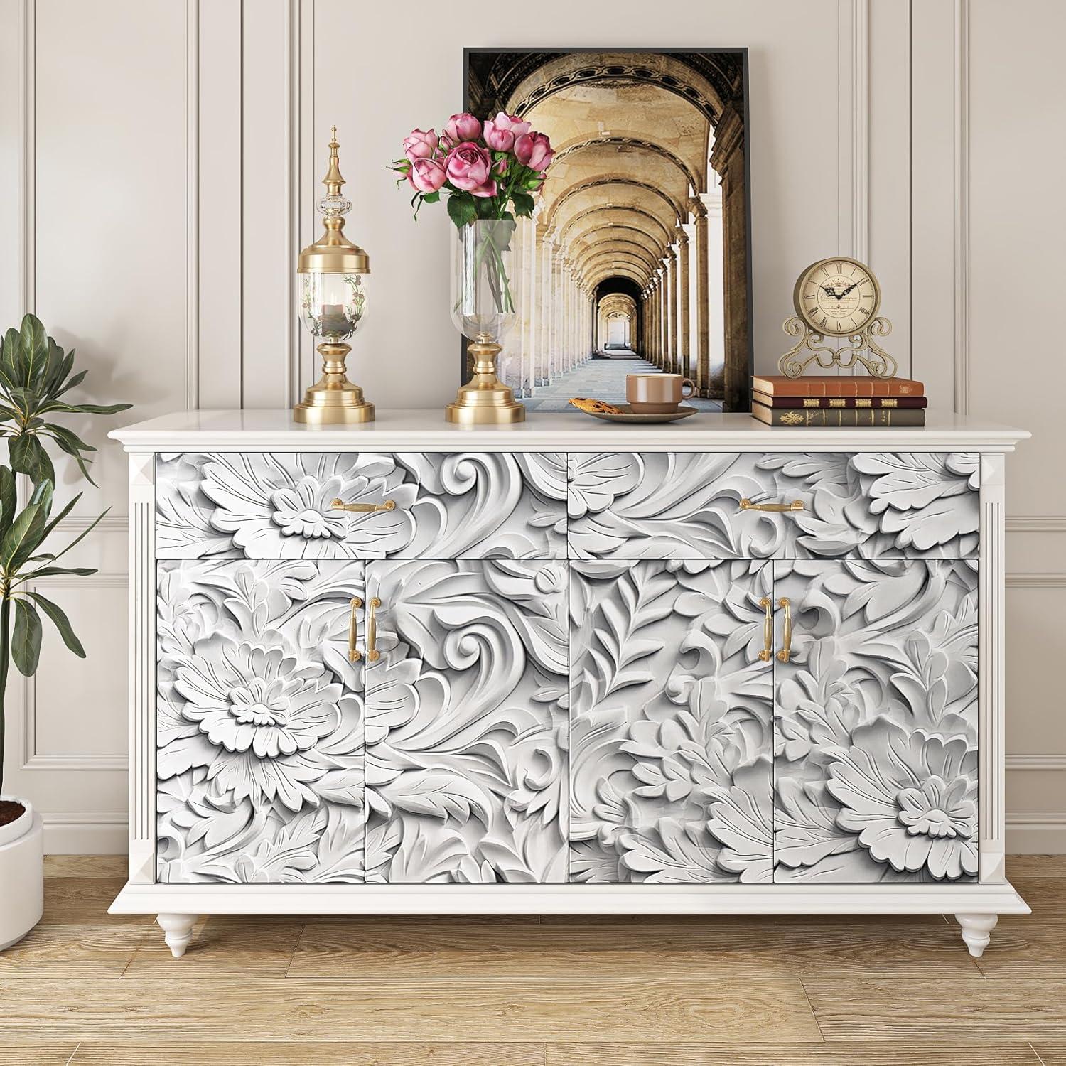 Papel Tapiz Floral 3D Autoadhesivo FunStick 44.5 cm x 3 m