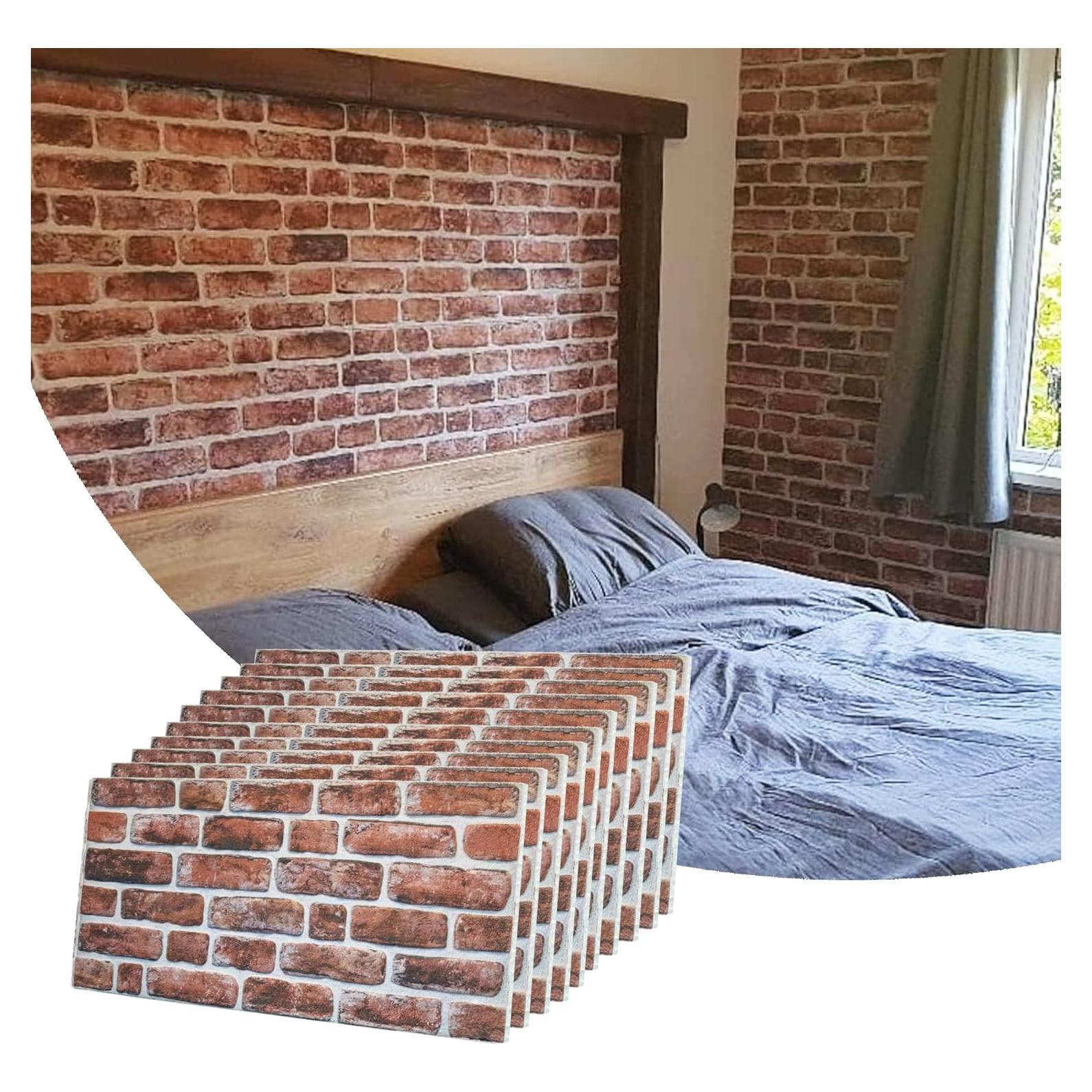 Paneles de Pared 3D Dundee Deco Ladrillo Caoba 5.0 m²