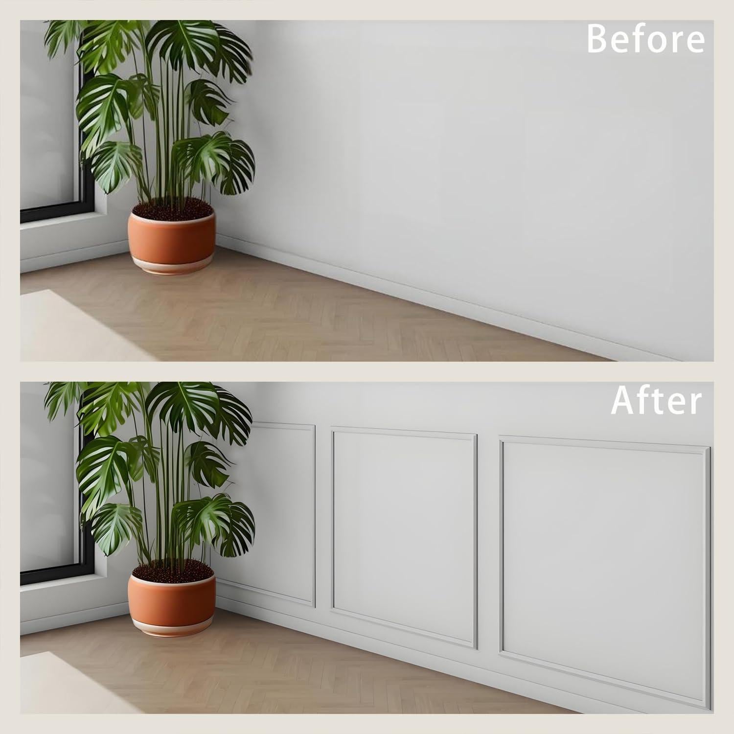 Kit de Moldura de Pared Autoadhesiva TRAIN2 ART 60.96x60.96 cm