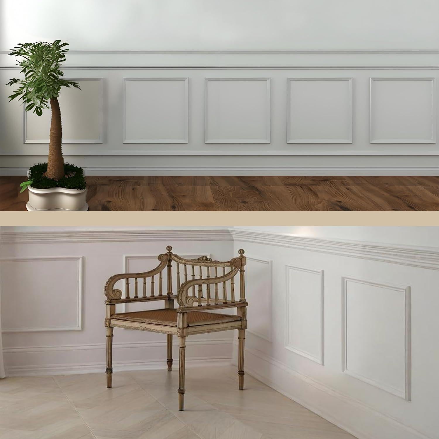 Kit de Moldura de Pared Autoadhesiva TRAIN2 ART 60.96x60.96 cm