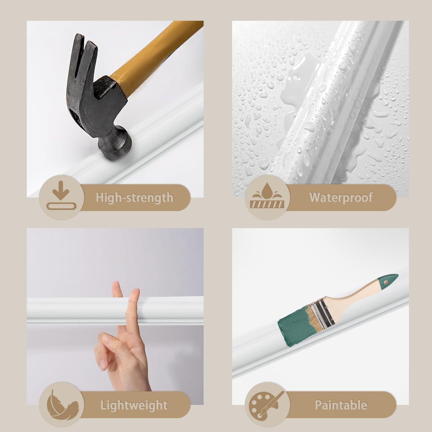 Kit de Moldura de Pared Autoadhesiva TRAIN2 ART 60.96x60.96 cm