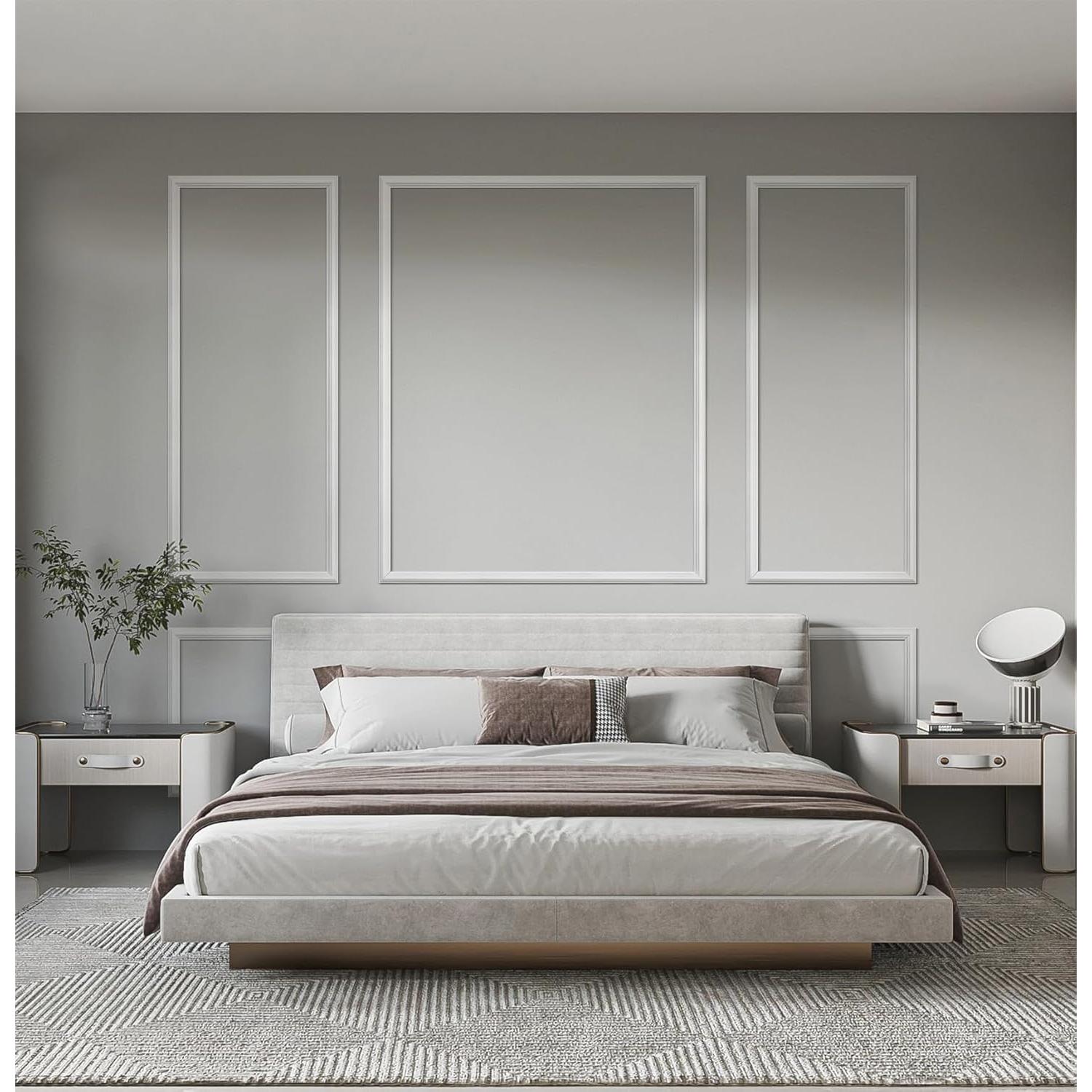 Juego de Molduras de Paneles de Pared STICKGOO 6 Marcos Blancos