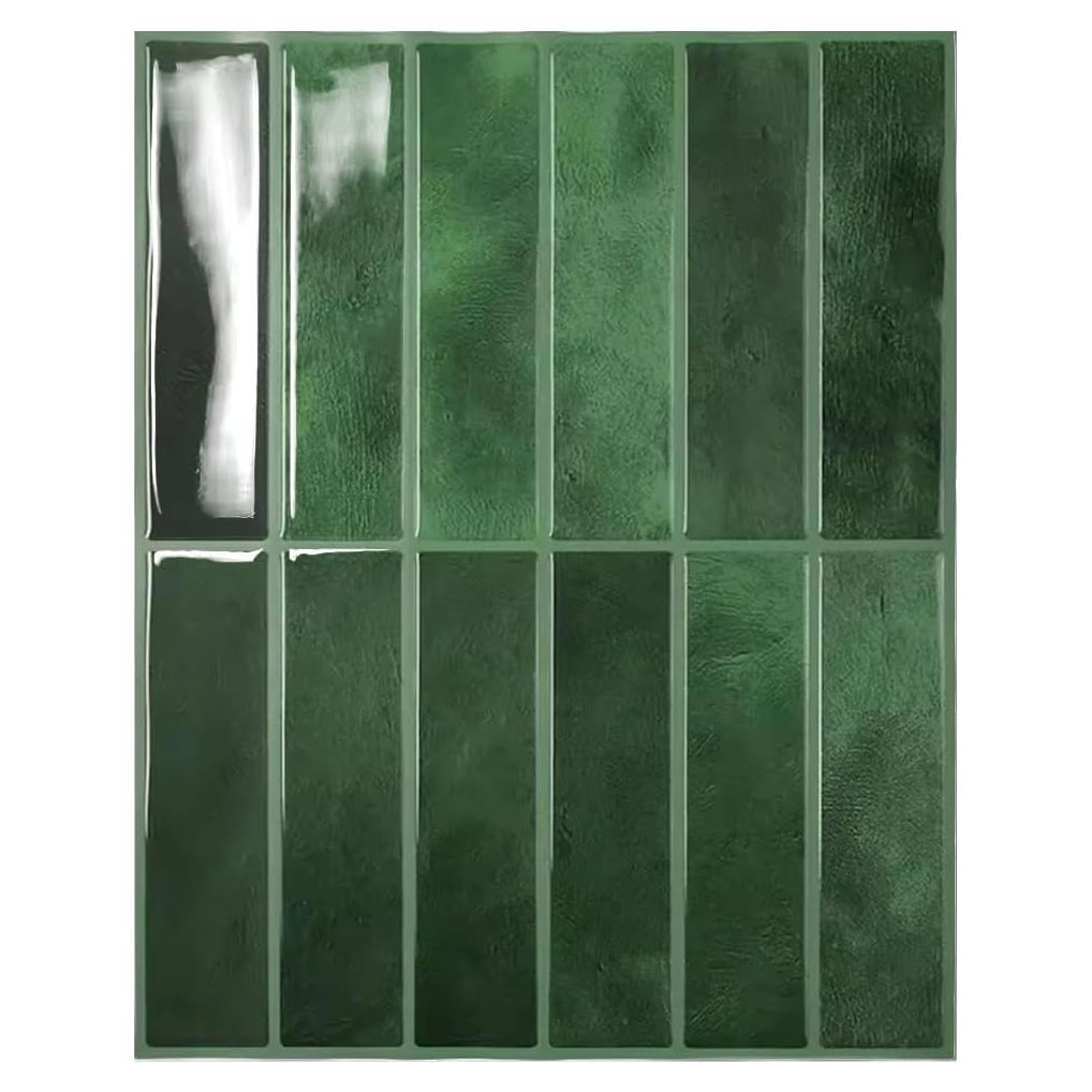 Azulejos de Pared 3D Autoadhesivos DAGOU Verde 30.5x22.9 cm
