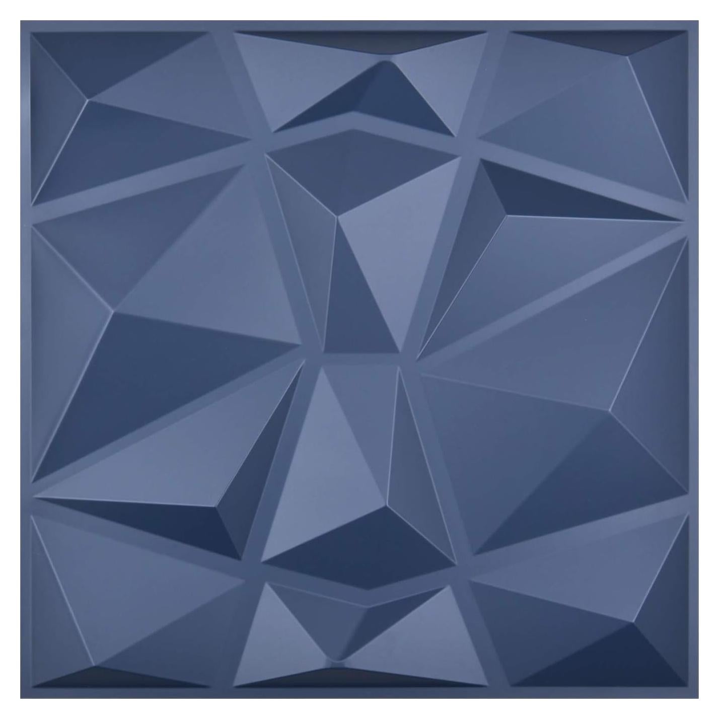 Paneles de Pared 3D Art3d Diamante Azul 12 Piezas 30.48cm