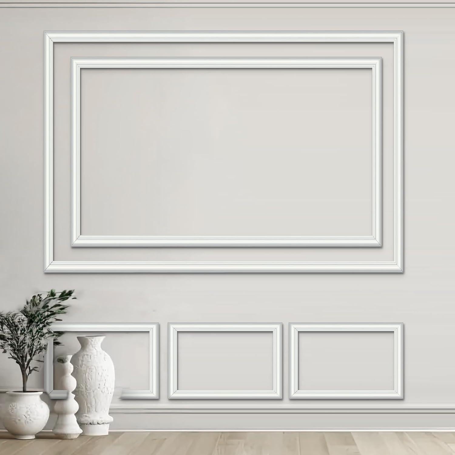 Kit de Moldura de Pared Autoadhesiva Pangda 32 Paneles Blancos