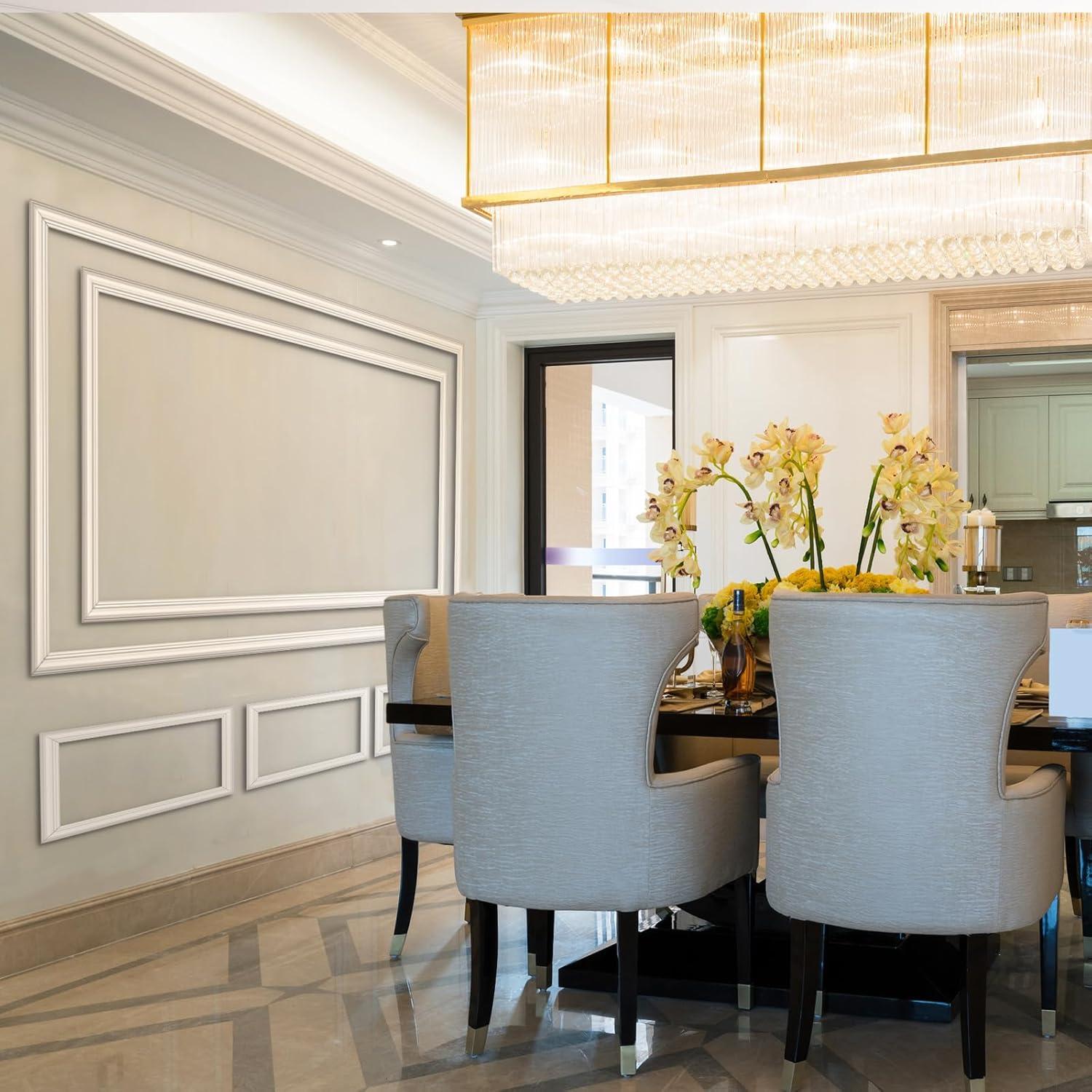 Kit de Moldura de Pared Autoadhesiva Pangda 32 Paneles Blancos