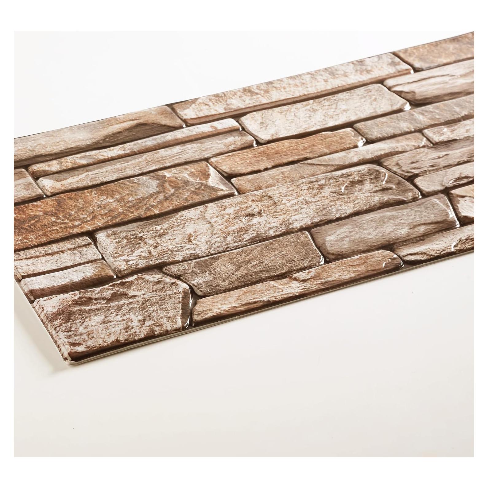 Paneles de Pared 3D Haimin Autoadhesivos Ladrillo de Roca 10 Pcs