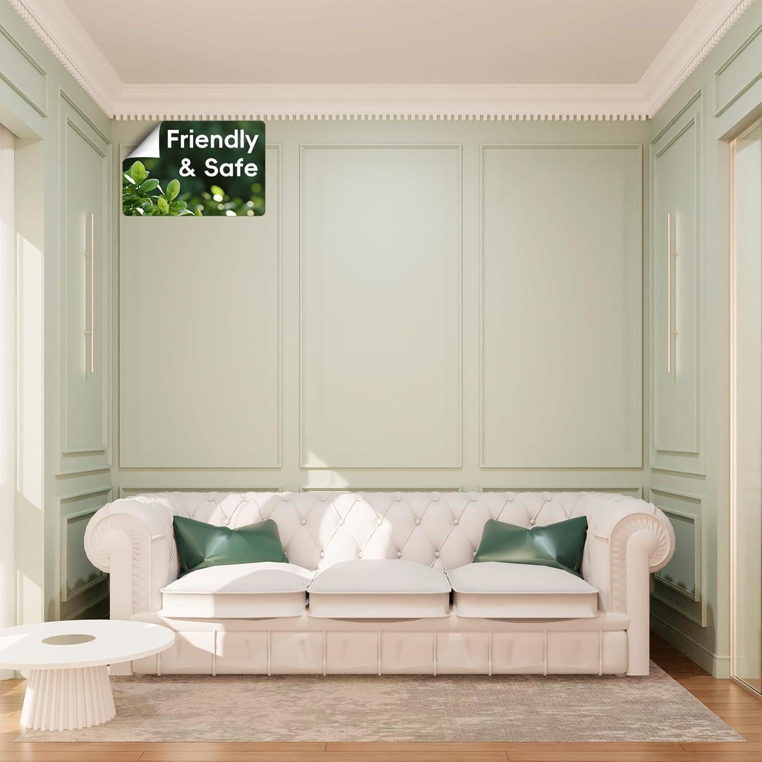 Kit de Moldura de Pared Autoadhesiva Fancat 137x61 cm Blanco