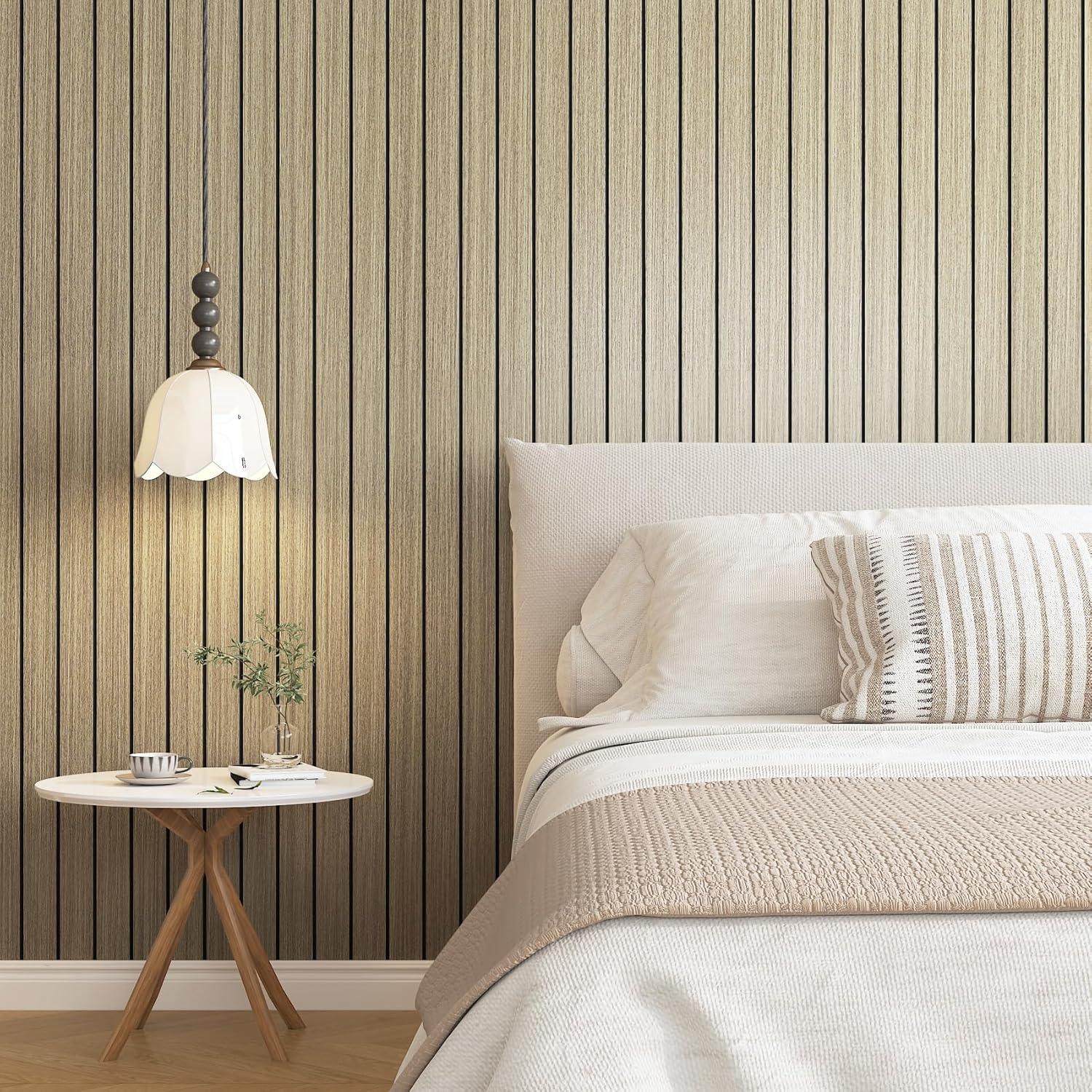 Paneles de Pared Autoadhesivos LaCheery 60cm x 400cm Marrón