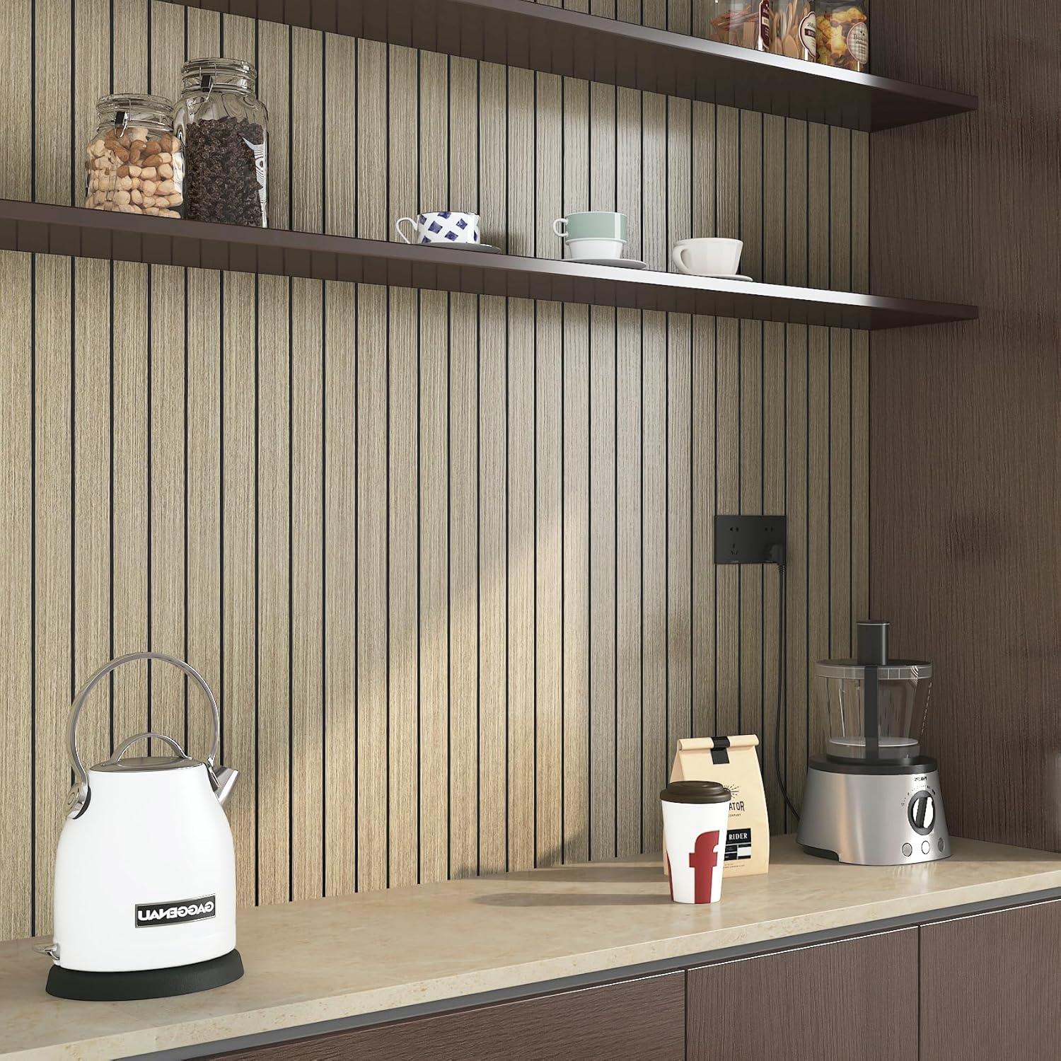 Paneles de Pared Autoadhesivos LaCheery 60cm x 400cm Marrón