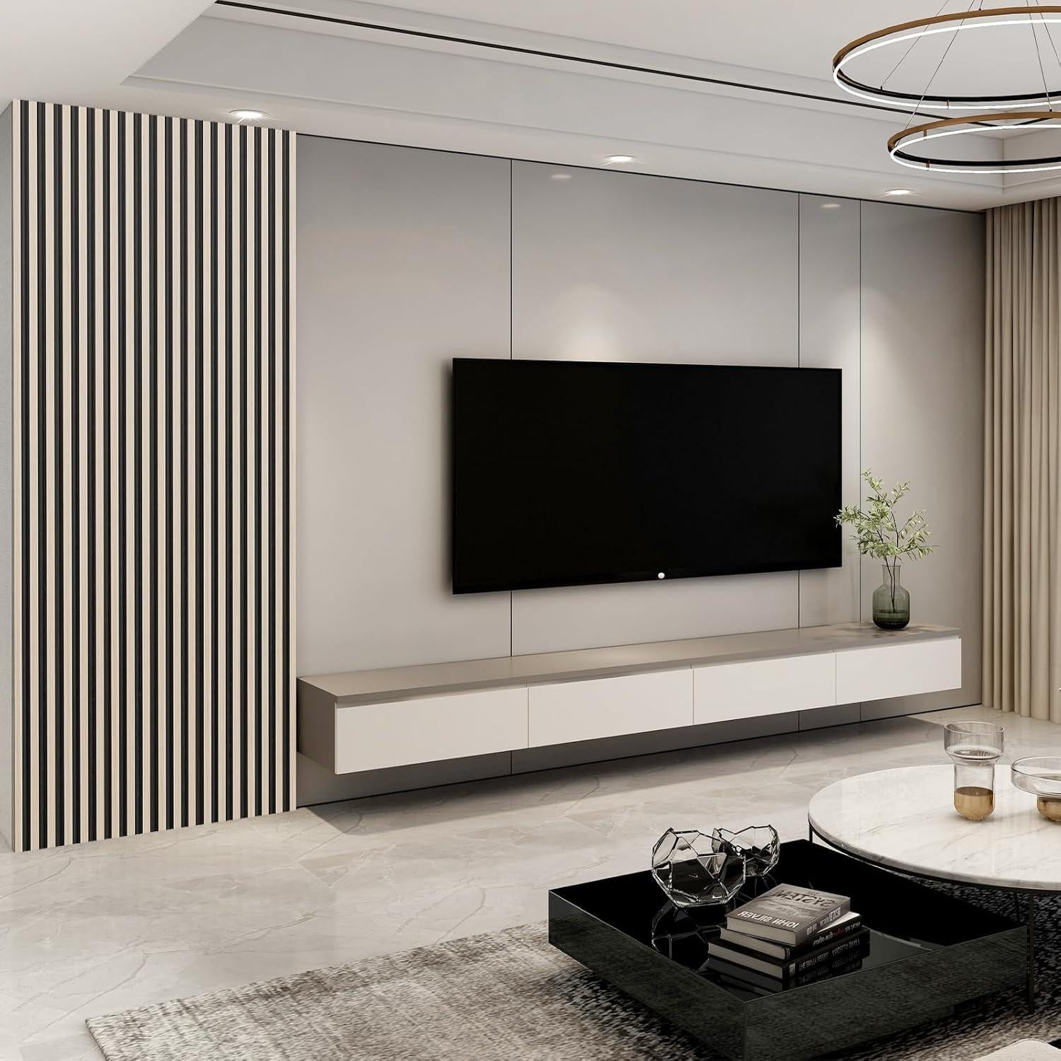 Paneles de Pared Acústicos Art3d WPC 8 Piezas 243.84x15.24cm Roble