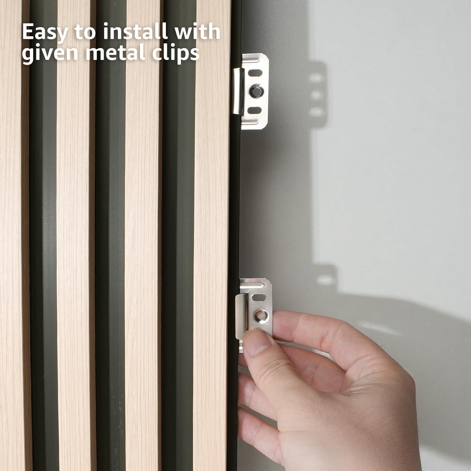 Paneles de Pared Acústicos Art3d WPC 8 Piezas 243.84x15.24cm Roble