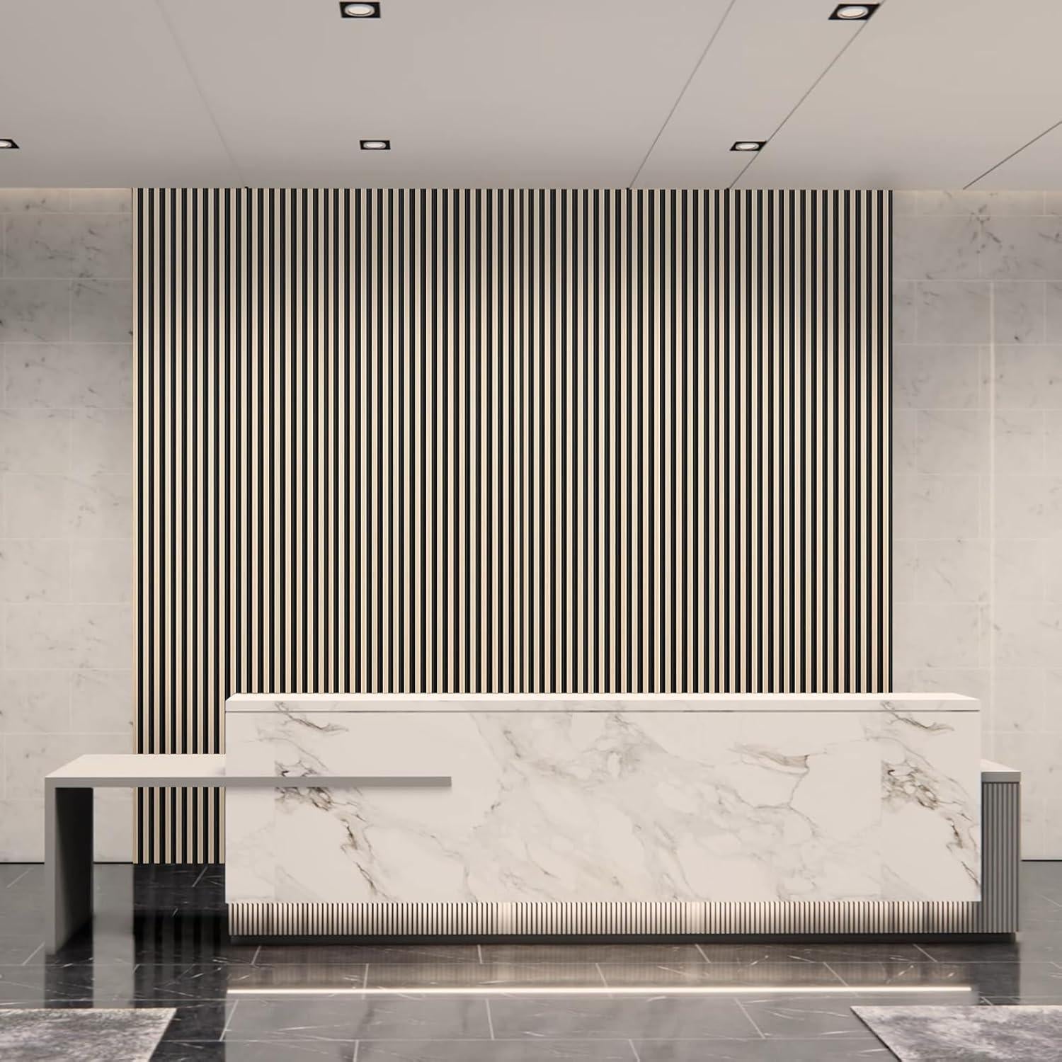 Paneles de Pared Acústicos Art3d WPC 8 Piezas 243.84x15.24cm Roble