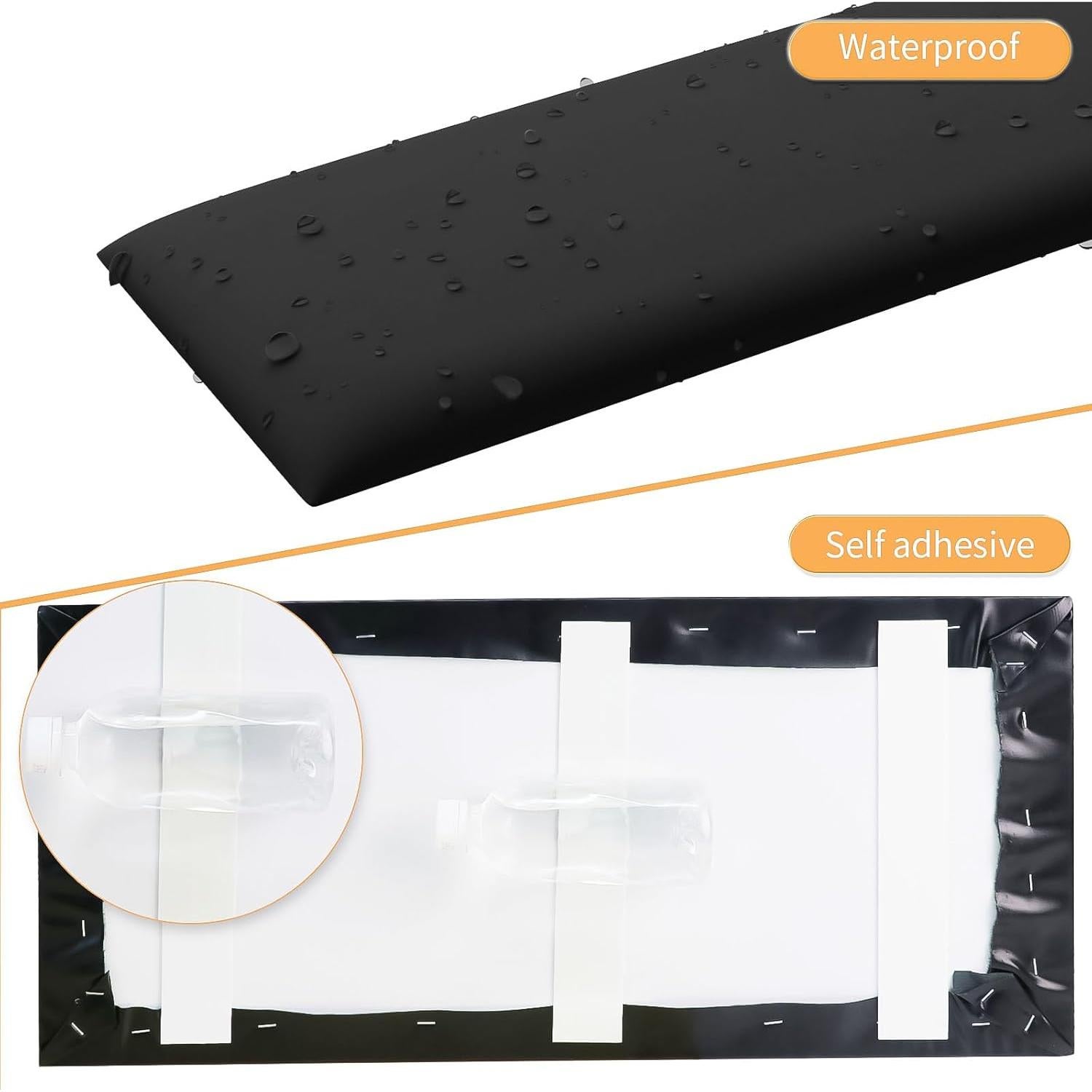 Paneles de Cabecero Autoadhesivos Umedol 4 Piezas Negro 19.8x39.9 cm