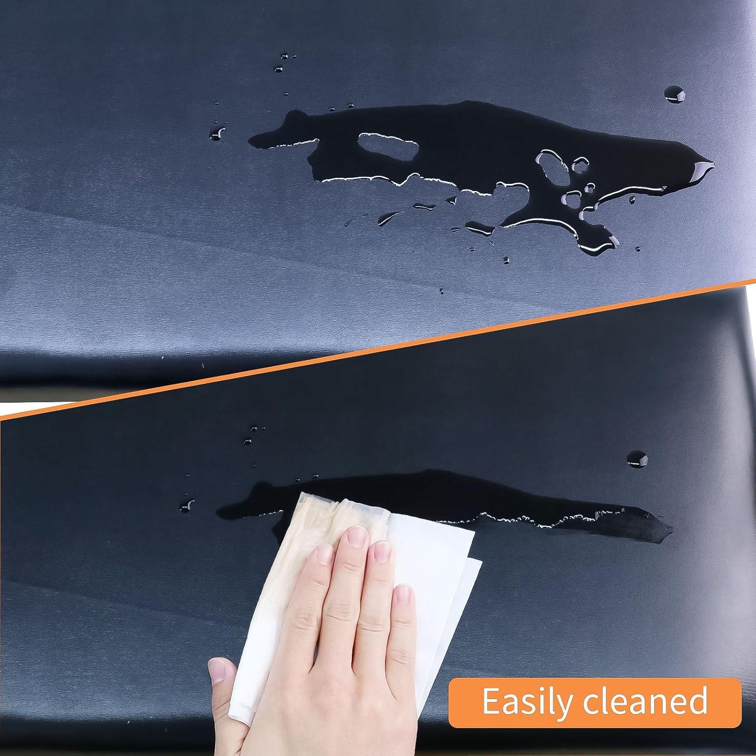 Paneles de Cabecero Autoadhesivos Umedol 4 Piezas Negro 19.8x39.9 cm