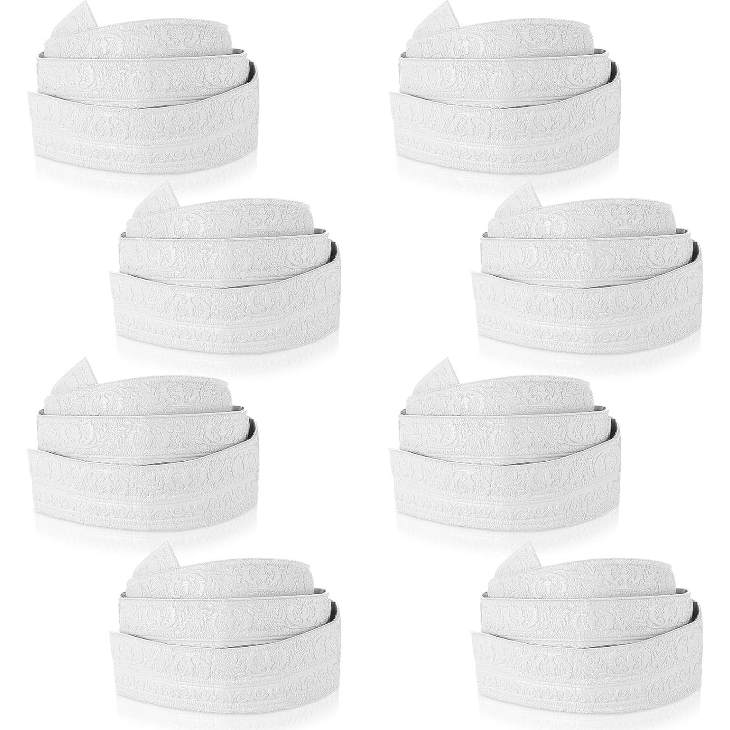 Tira de Moldeo de Espuma Flexible TaoBary 3D 8 Rollos Blanco