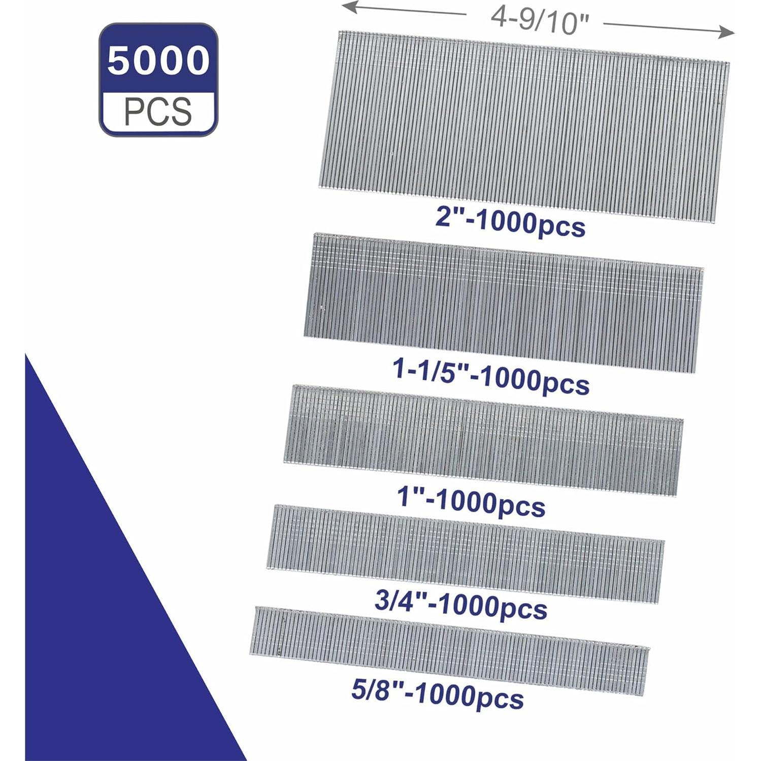 Clavos Brad Galvanizados 18GA HW HAMWOO - 5000 Unidades