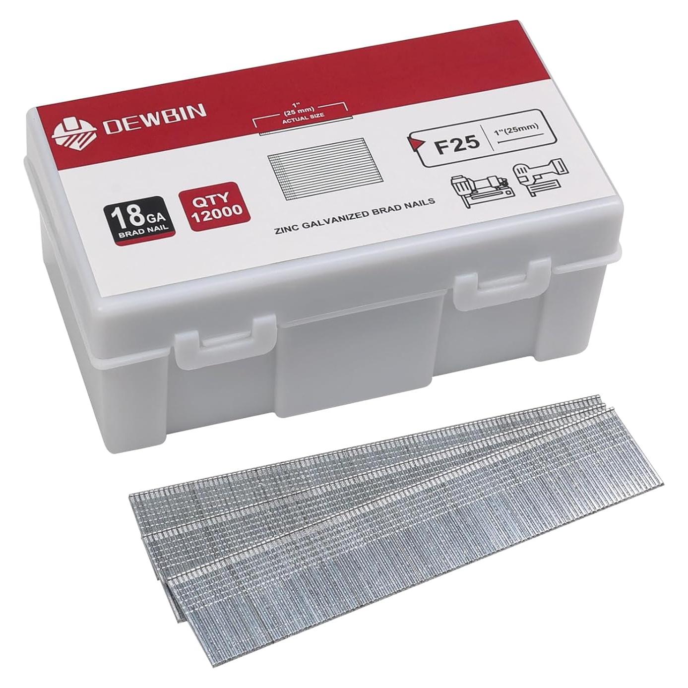Clavos Brad DEWBIN 12000 25mm 18GA Galvanizados para Pistola