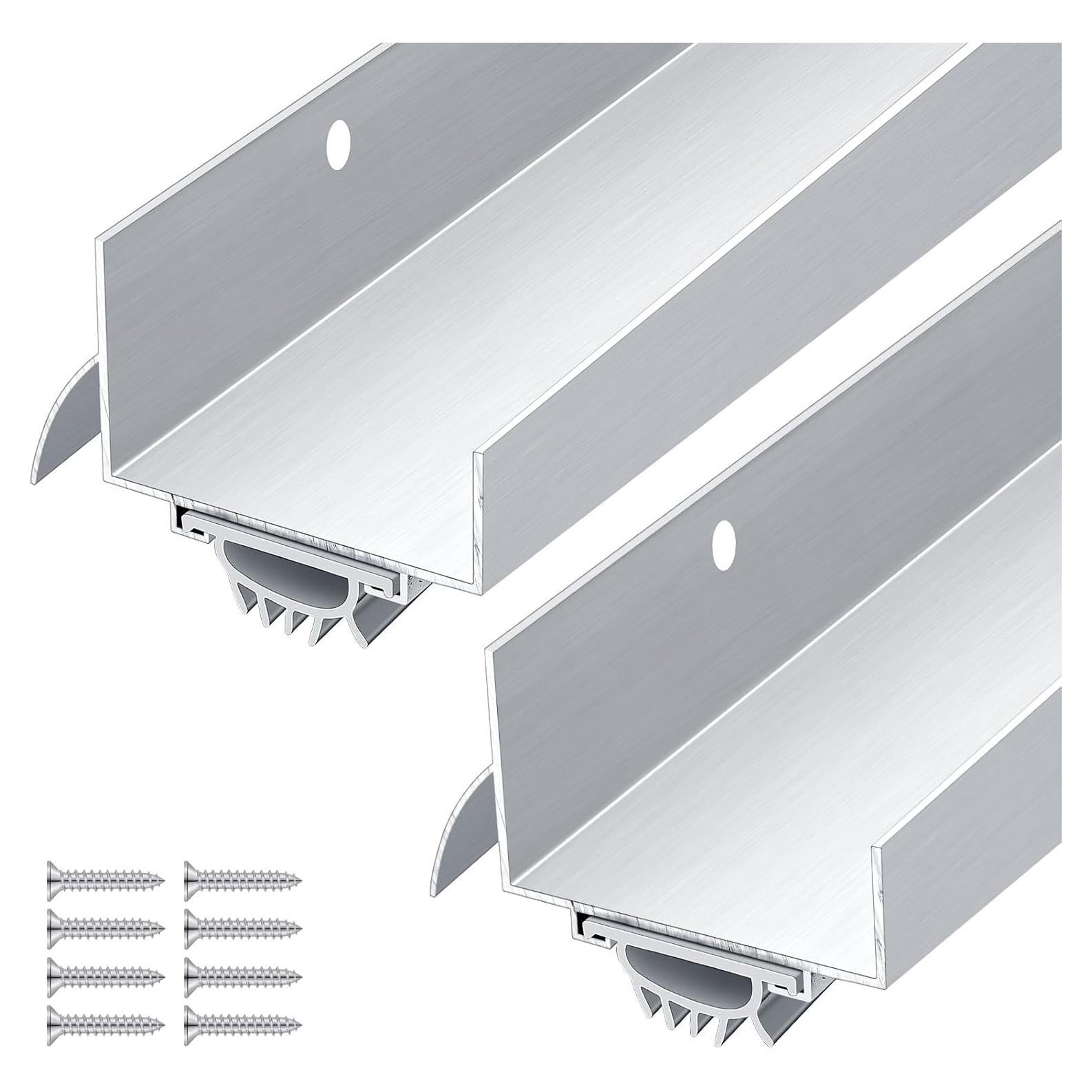 Barrera Inferior de Puerta Aluminio MorningRo 91.44 cm Plata 2 Pcs