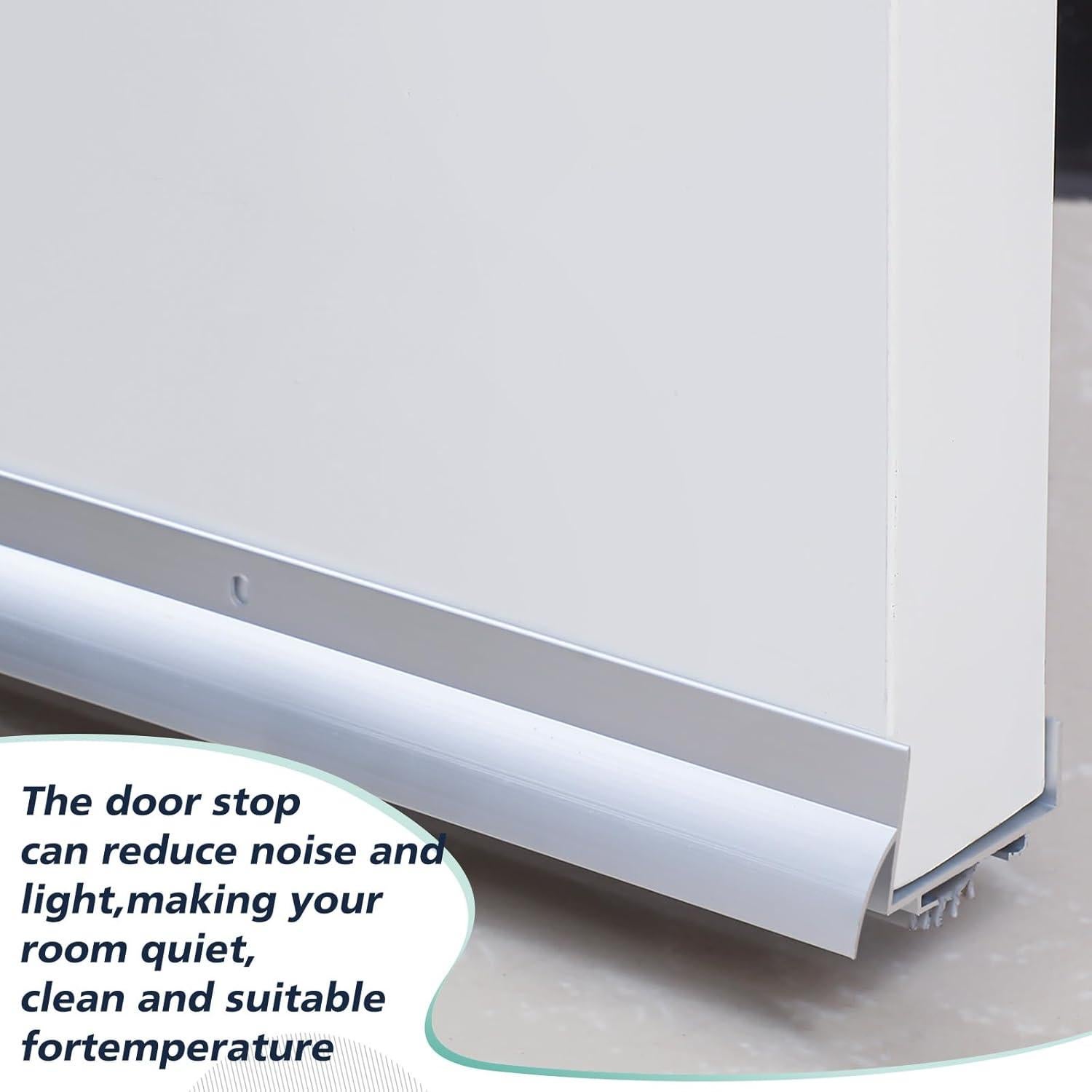 Barrera Inferior de Puerta Aluminio MorningRo 91.44 cm Plata 2 Pcs