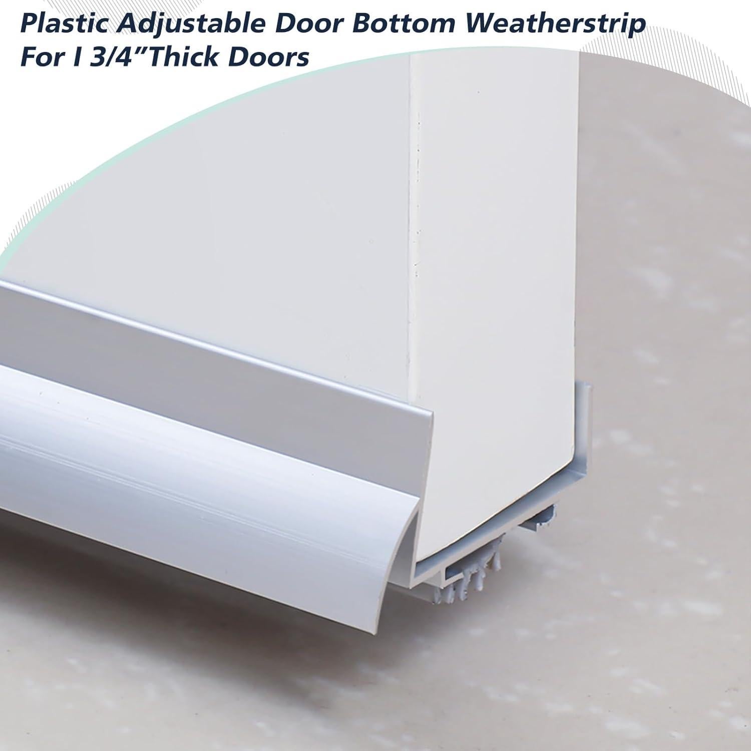 Barrera Inferior de Puerta Aluminio MorningRo 91.44 cm Plata 2 Pcs