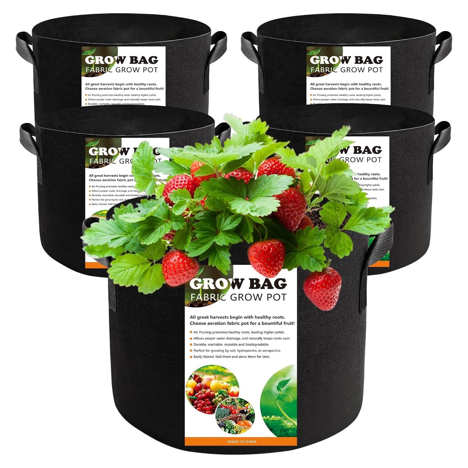 Paquete de 5 Bolsas de Cultivo COKIELE 30cm x 25cm para Jardín