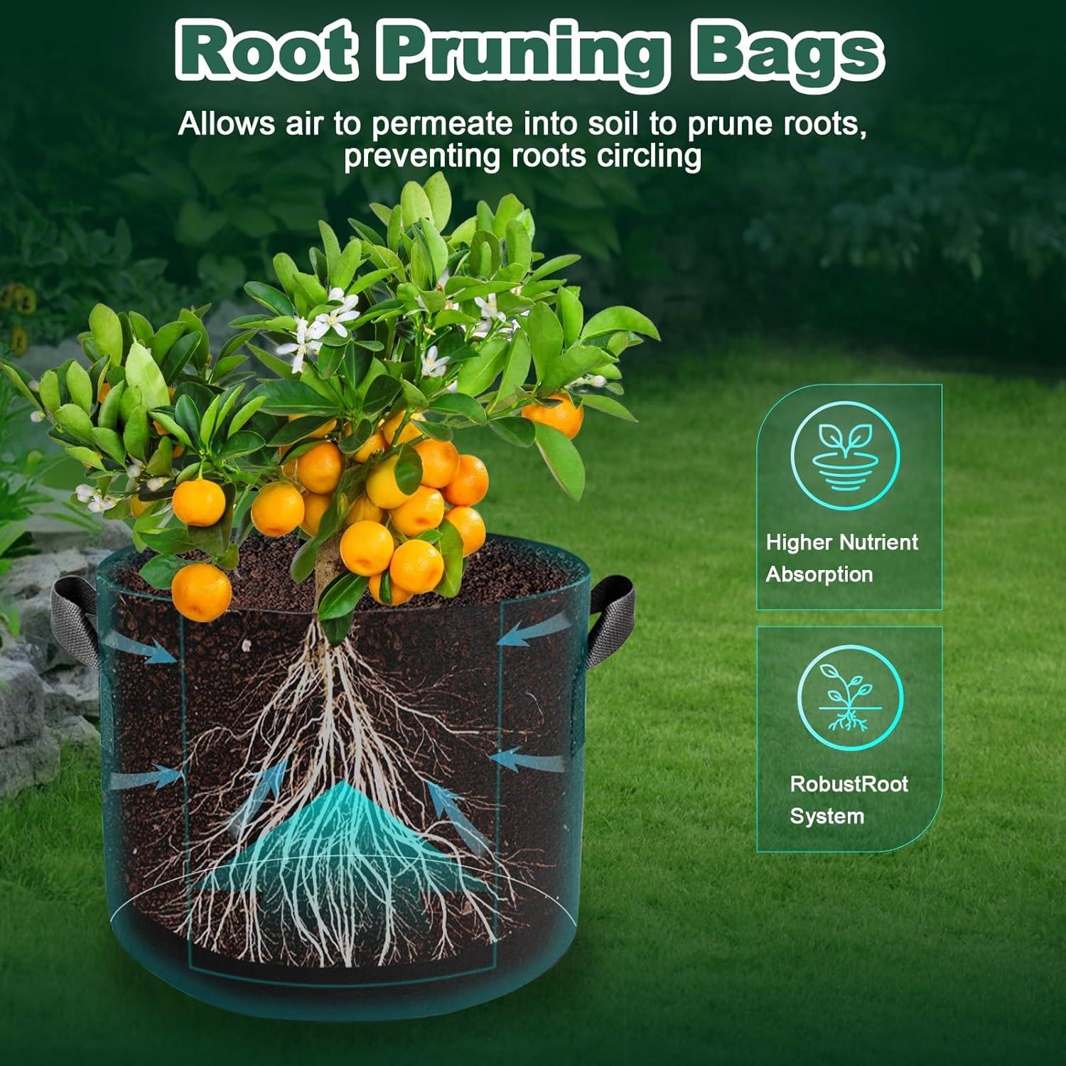 Paquete de 5 Bolsas de Cultivo COKIELE 30cm x 25cm para Jardín