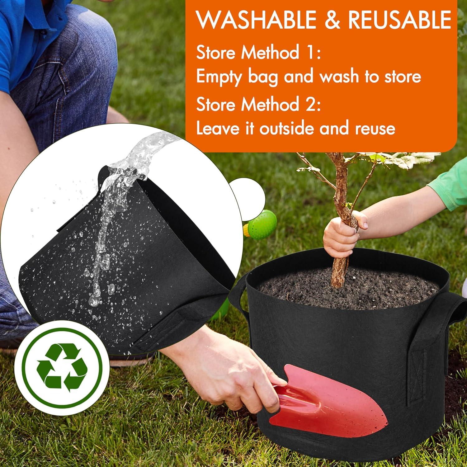 Bolsas de Cultivo Gardzen 30 Galones 6-Pack Tela Aerada