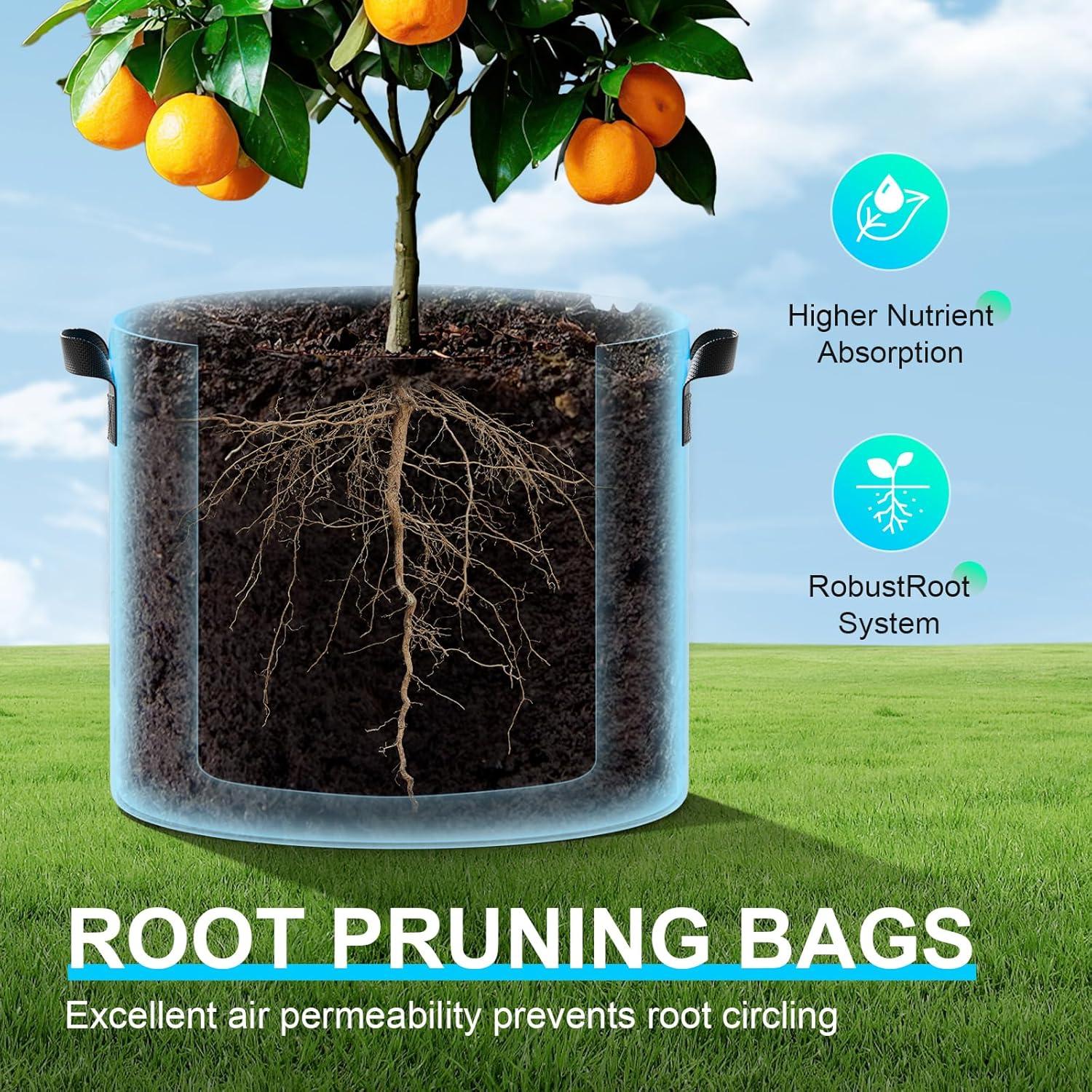 Bolsas de Cultivo de Tela Land Guard 10 Piezas 37.85L