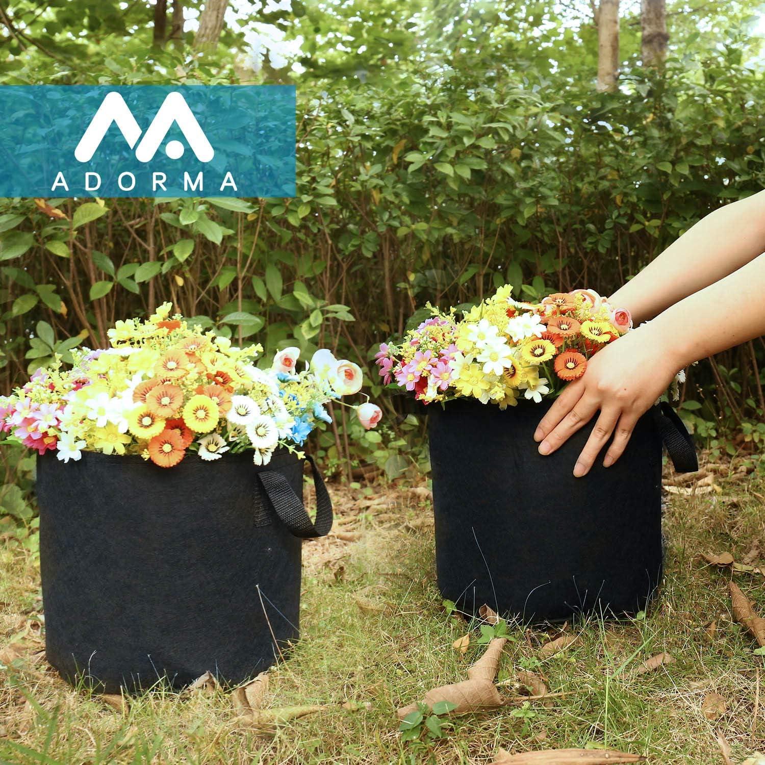 12 Bolsas de Cultivo de Tela No Tejida 300g Adorma 3 Galones