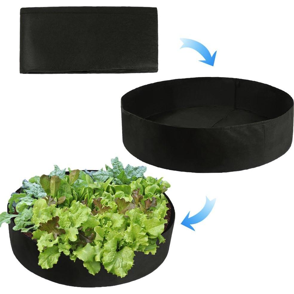 Bolsa de Cultivo de Plantas ACJRYO 378.5L Redonda Negra