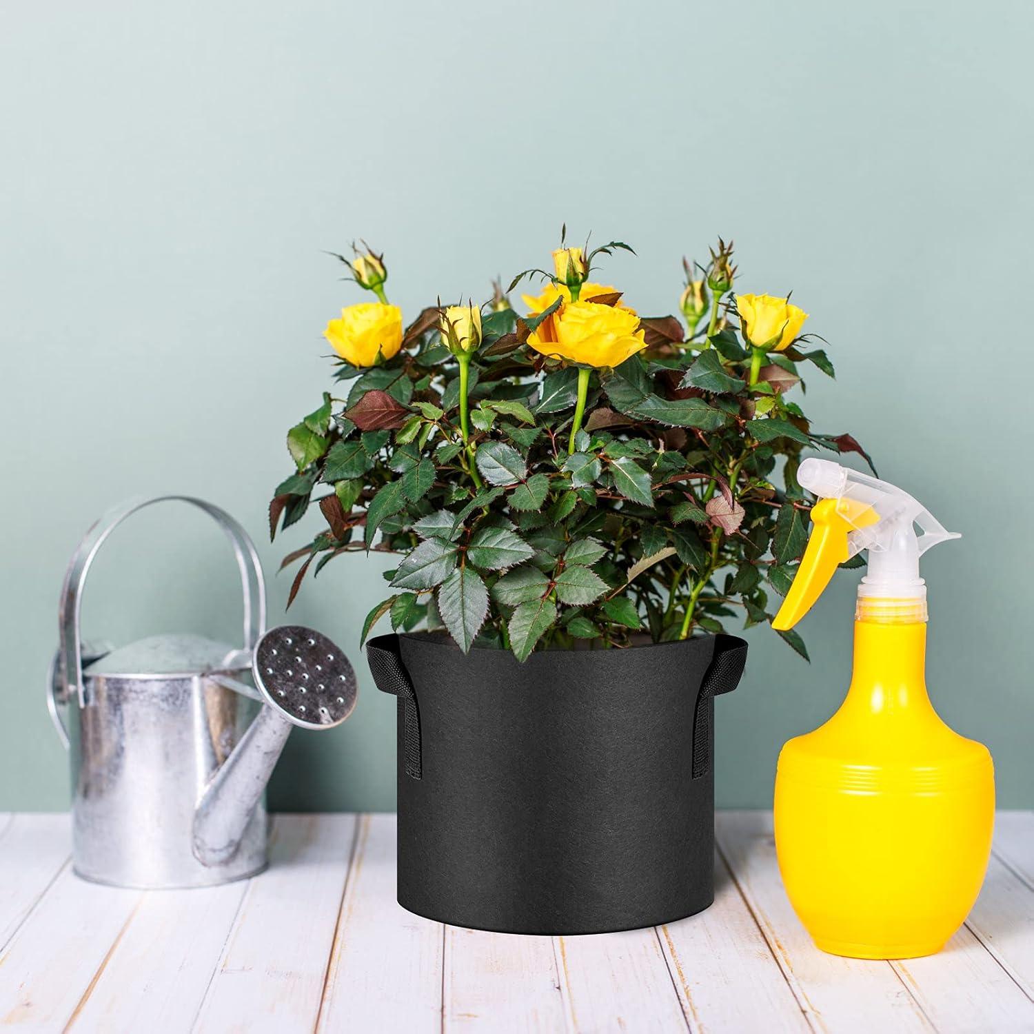 Paquete de 12 bolsas de cultivo JNYONG 5 Galones Tela Gruesa