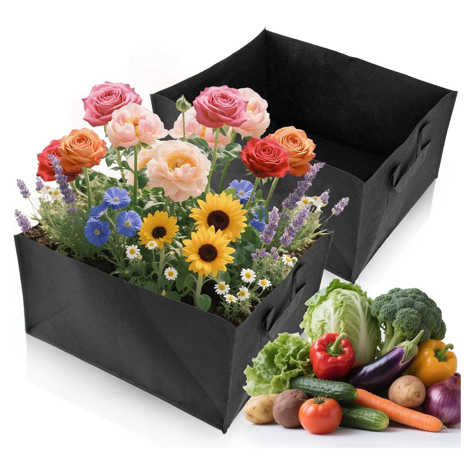 Bolsa de Jardín Elevada MAQIHAN - 2 Unidades 24L Negra