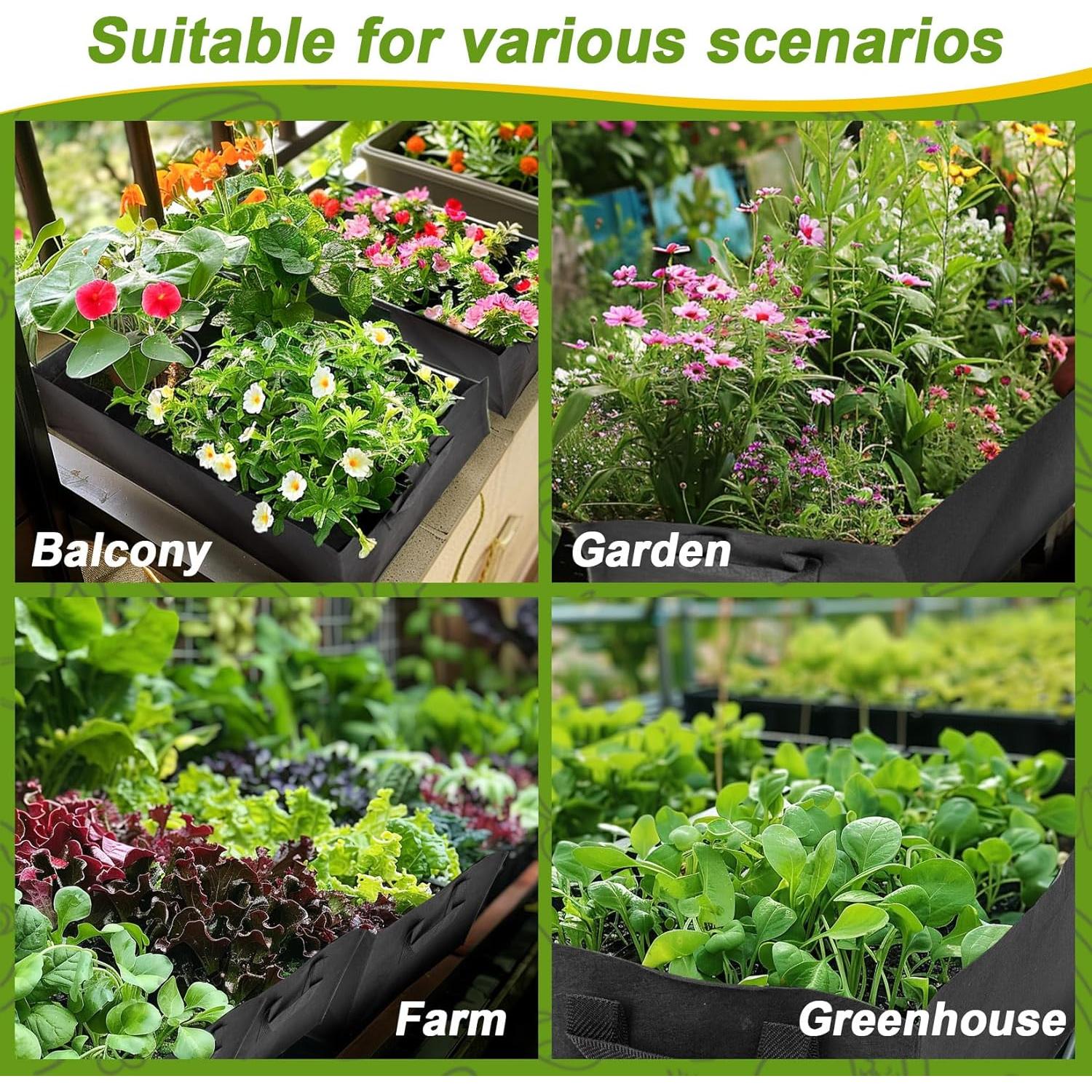 Bolsa de Jardín Elevada MAQIHAN - 2 Unidades 24L Negra