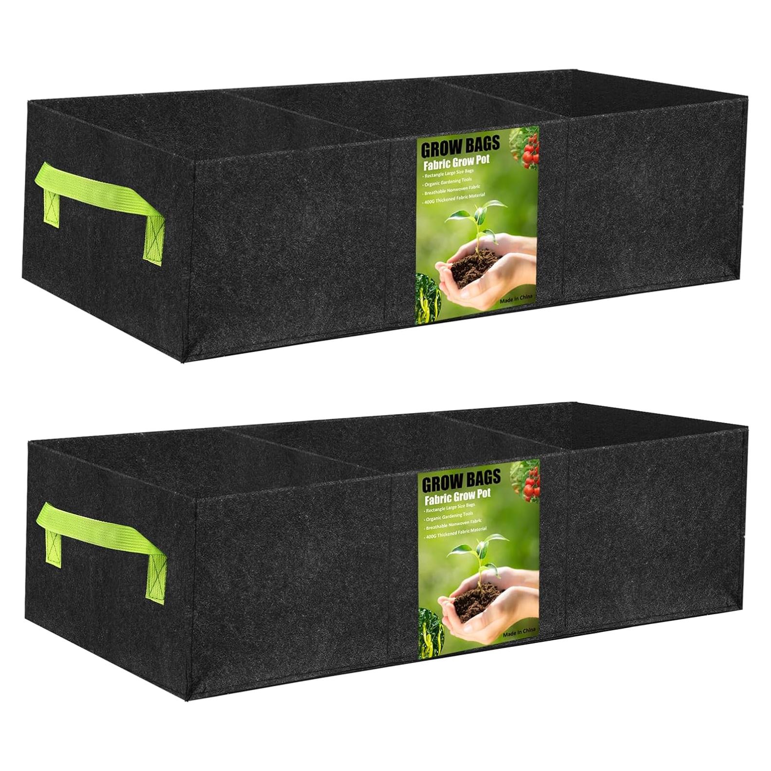 Paquete de 2 Bolsas de Cultivo Yzkanning 90x30x20cm Gris