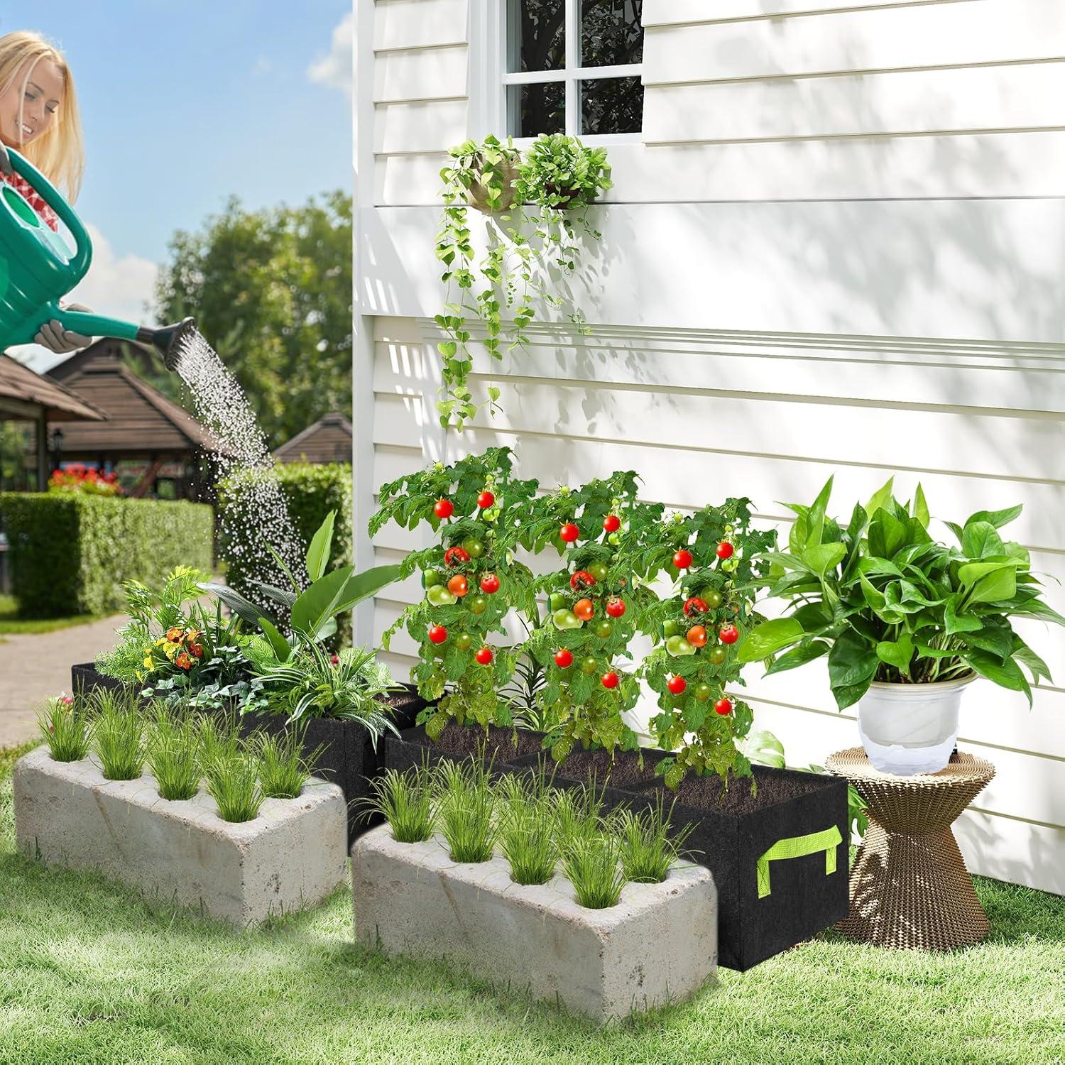 Paquete de 2 Bolsas de Cultivo Yzkanning 90x30x20cm Gris