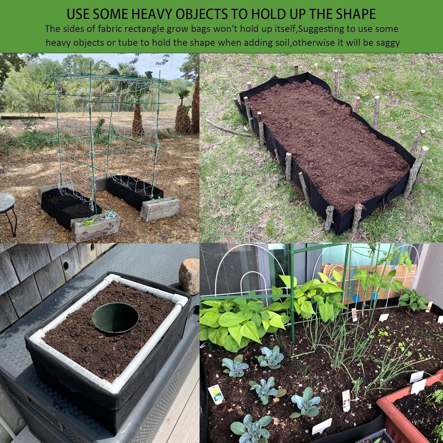 Paquete de 2 Bolsas de Cultivo Yzkanning 90x30x20cm Gris