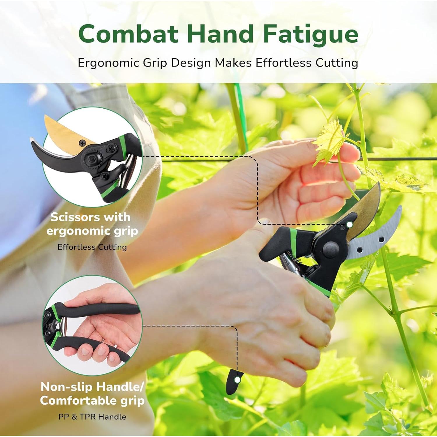 Conjunto de Herramientas de Jardinería GreatBuddy 9 Piezas Ergonómico