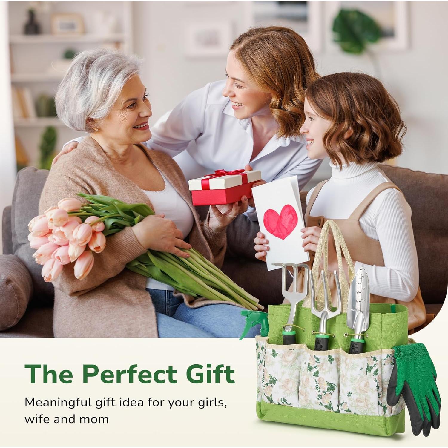 Conjunto de Herramientas de Jardinería GreatBuddy 9 Piezas Ergonómico