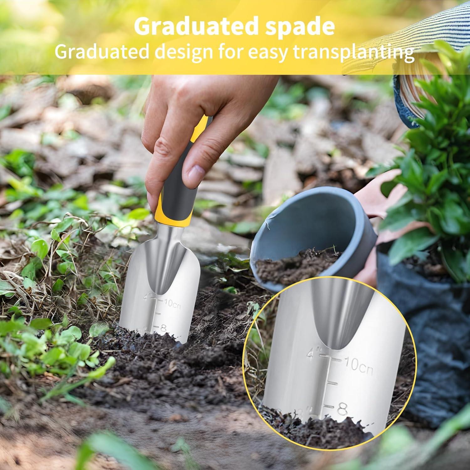 Juego de Herramientas de Jardín HBCS 4 Piezas Aluminio Ergonómico