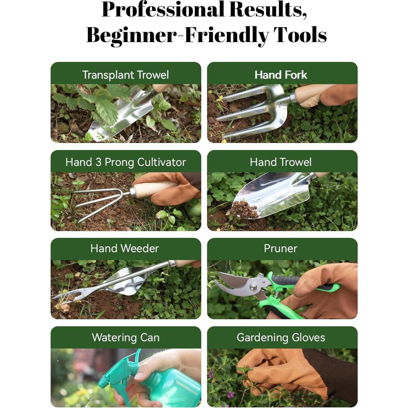 Conjunto de Herramientas de Jardinería VerdantVibes 9 Piezas