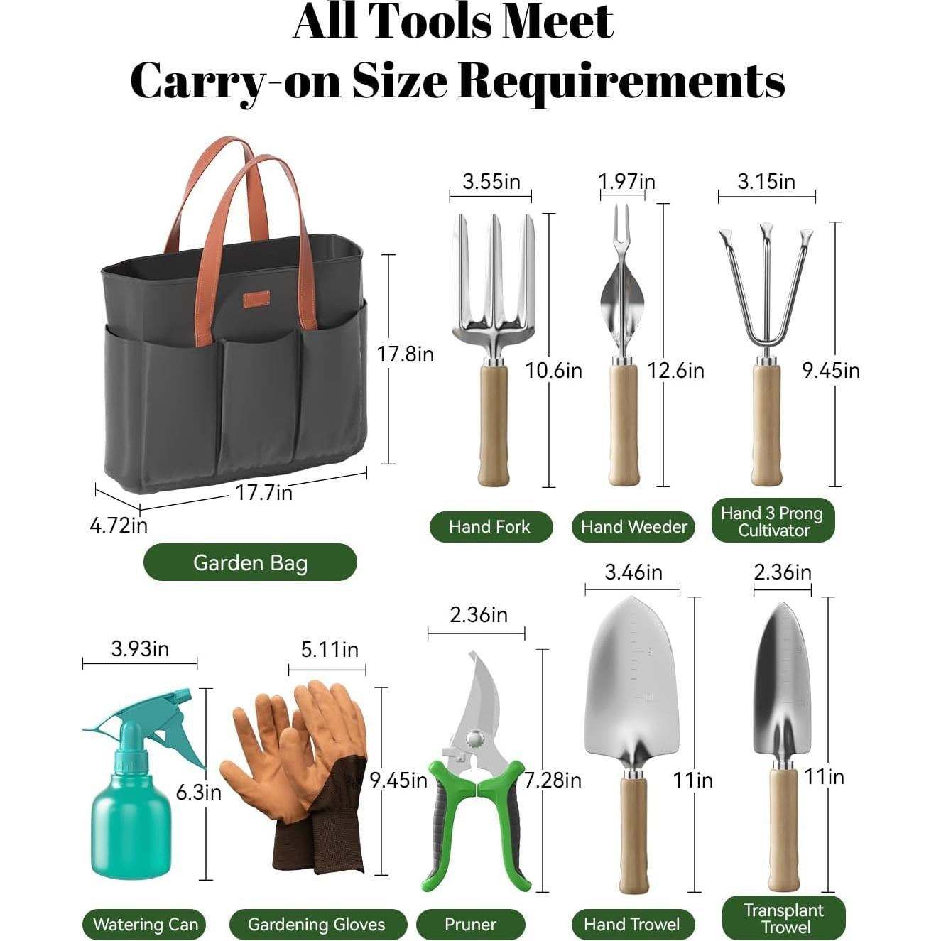 Conjunto de Herramientas de Jardinería VerdantVibes 9 Piezas