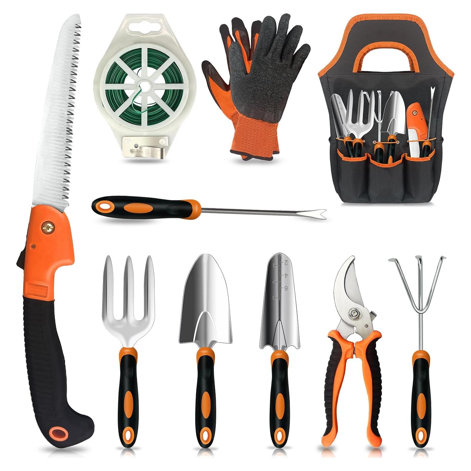 Set de Herramientas de Jardinería SETTECH 10 Piezas Acero Inoxidable