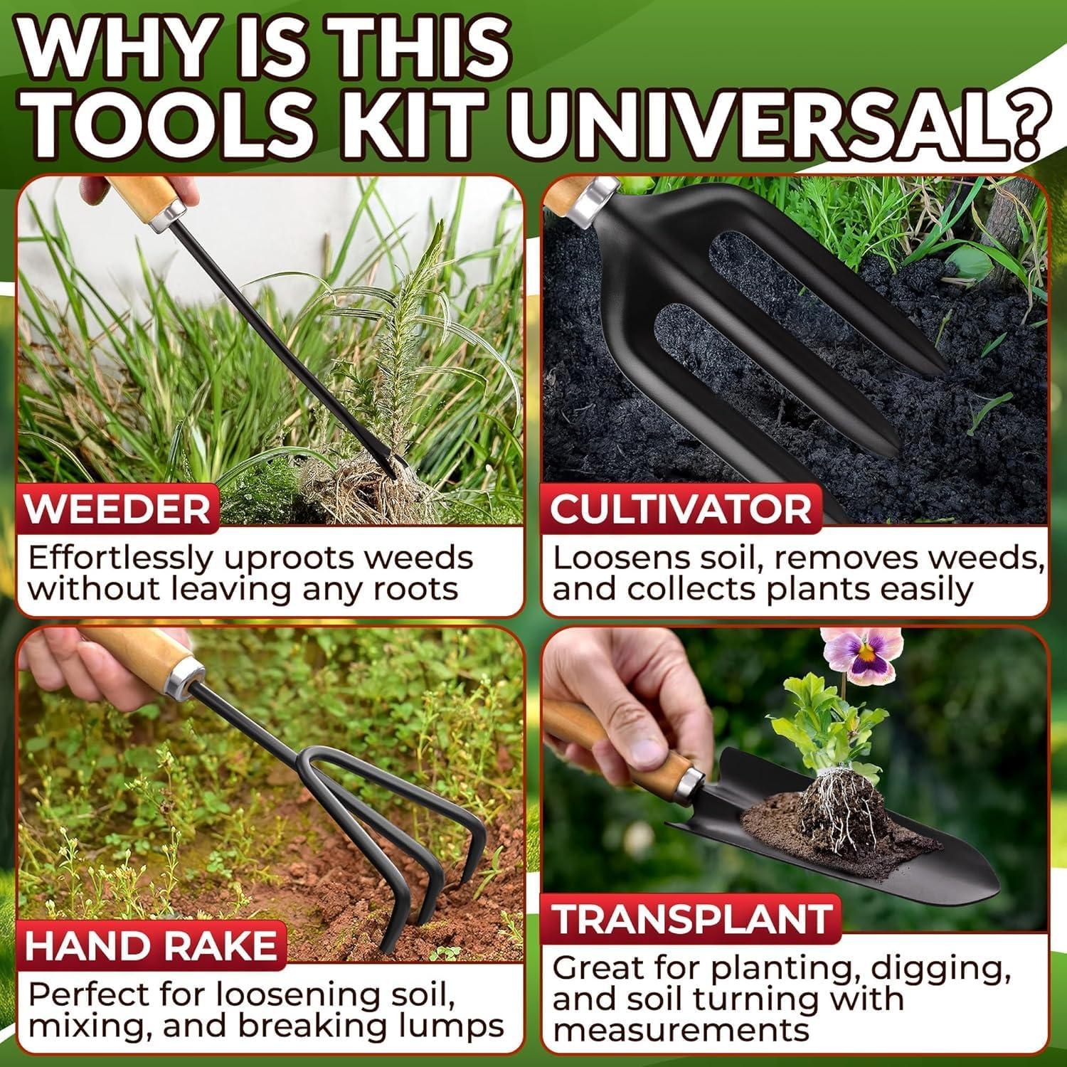 Juego de Herramientas de Jardín NADOBA 10 Piezas Ergonómicas