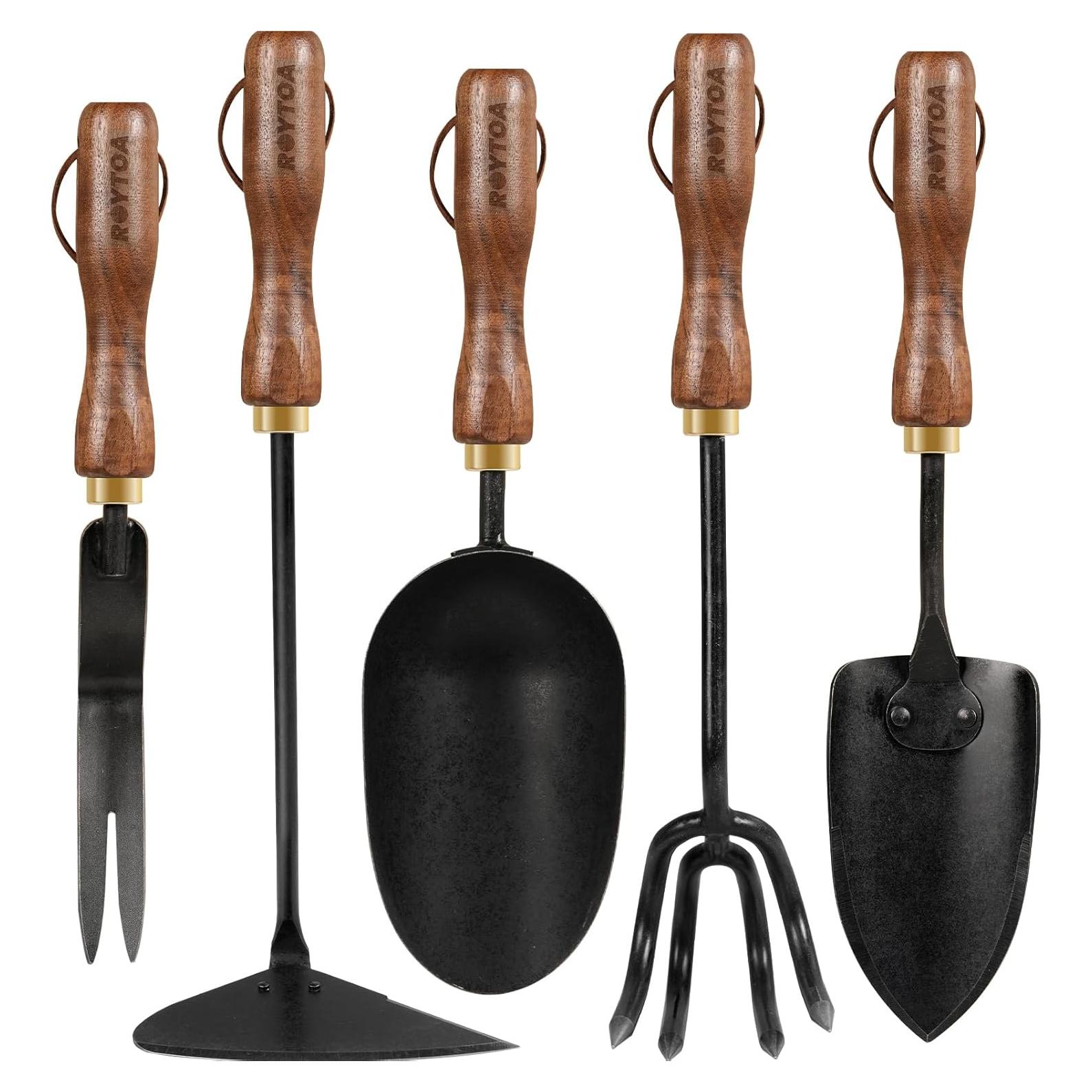 Juego de Herramientas de Jardín ROYTOA 5 Piezas Acero Inoxidable