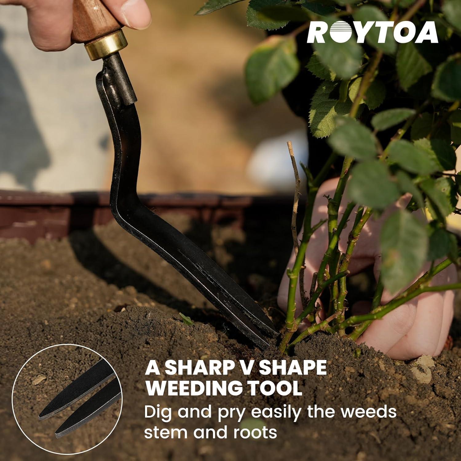 Juego de Herramientas de Jardín ROYTOA 5 Piezas Acero Inoxidable